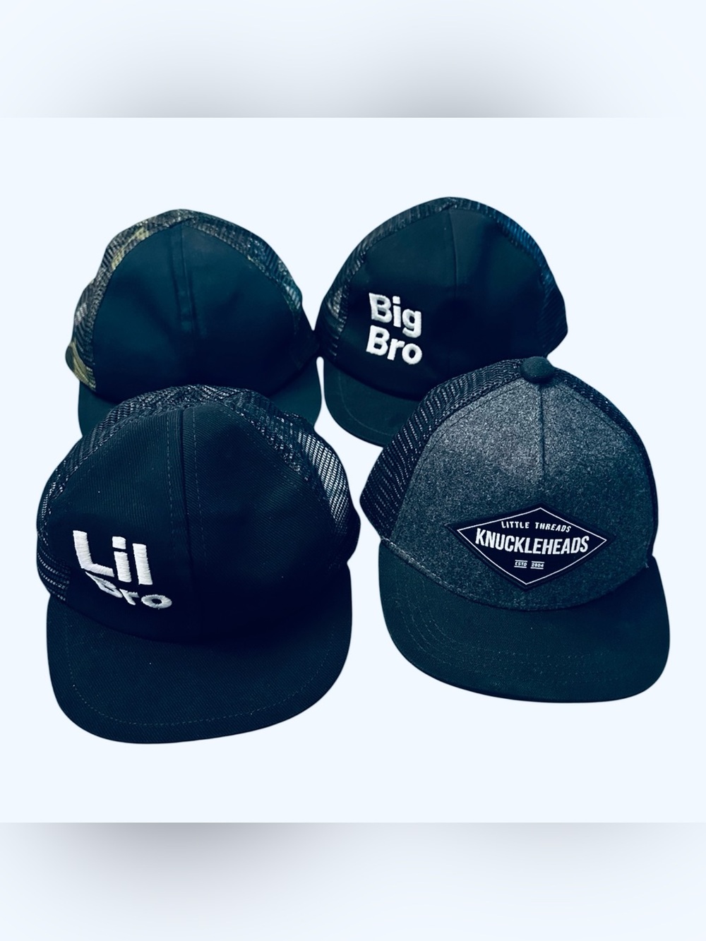 George Hats Lil Bro Big Bro Camo Trucker Hats & Knuckleheads Trucker Hat - Picture 2 of 16